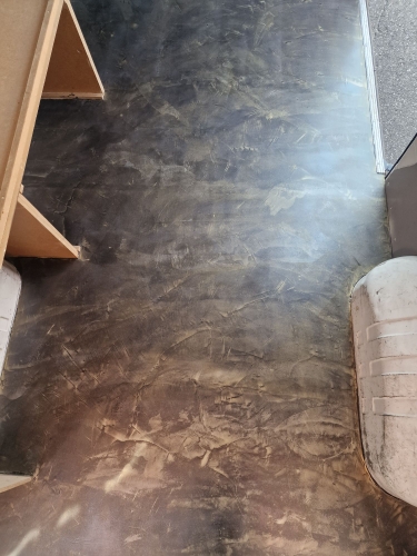 microcement gulv med mønster