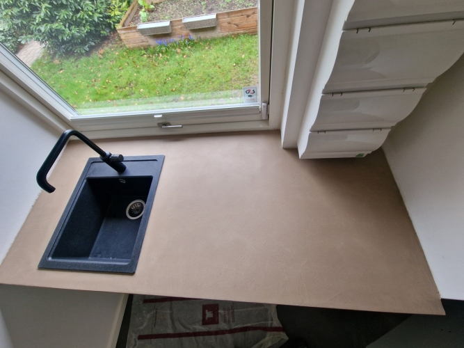 microcement vask til køkken